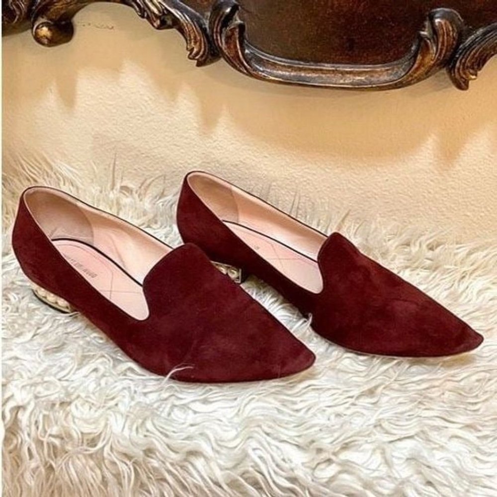 Nicholas Kirkwood Suede Loafers with pearl accents